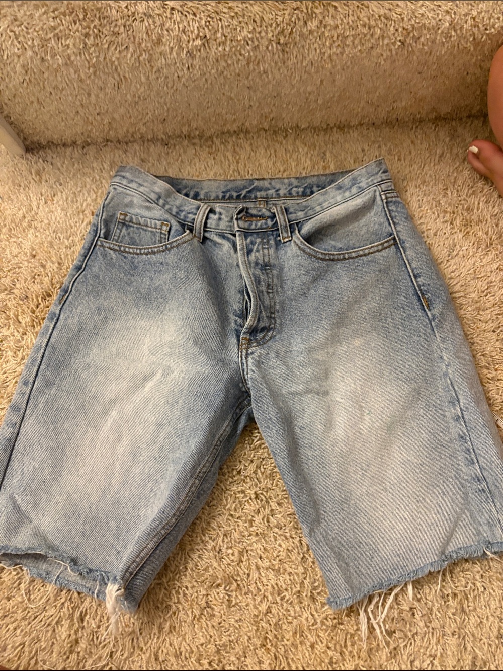 Men's Light Blue Denim Shorts